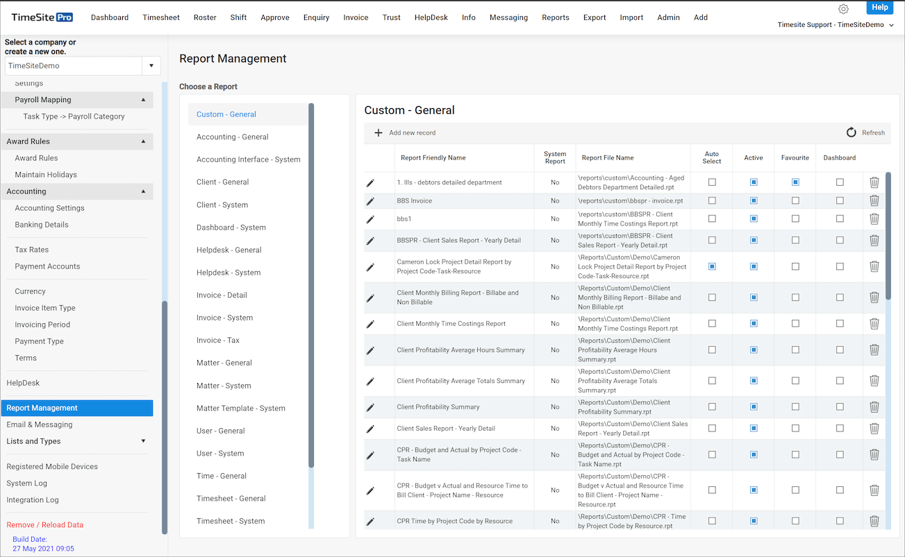 configuration reports