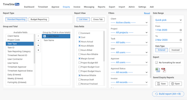 Reporting and business intelligence