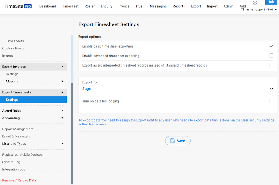 Sage Integration