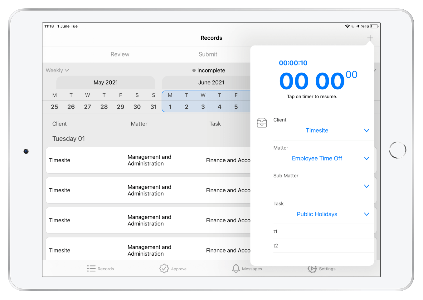 tablet timer