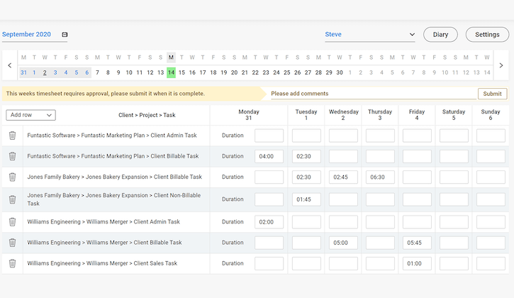 Timesheet and Track expenses