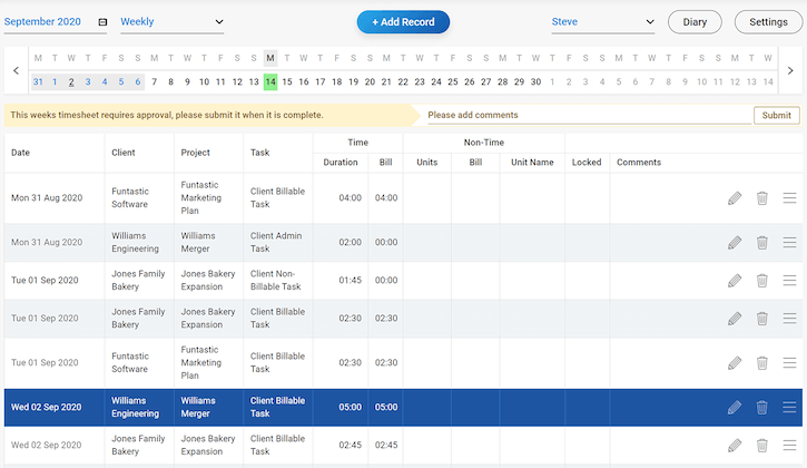 Timesheet and Track expenses