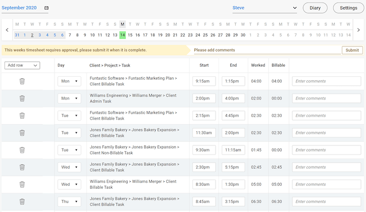 Timesheet and Track expenses